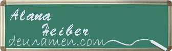 Alana Heiber Visitenkarte